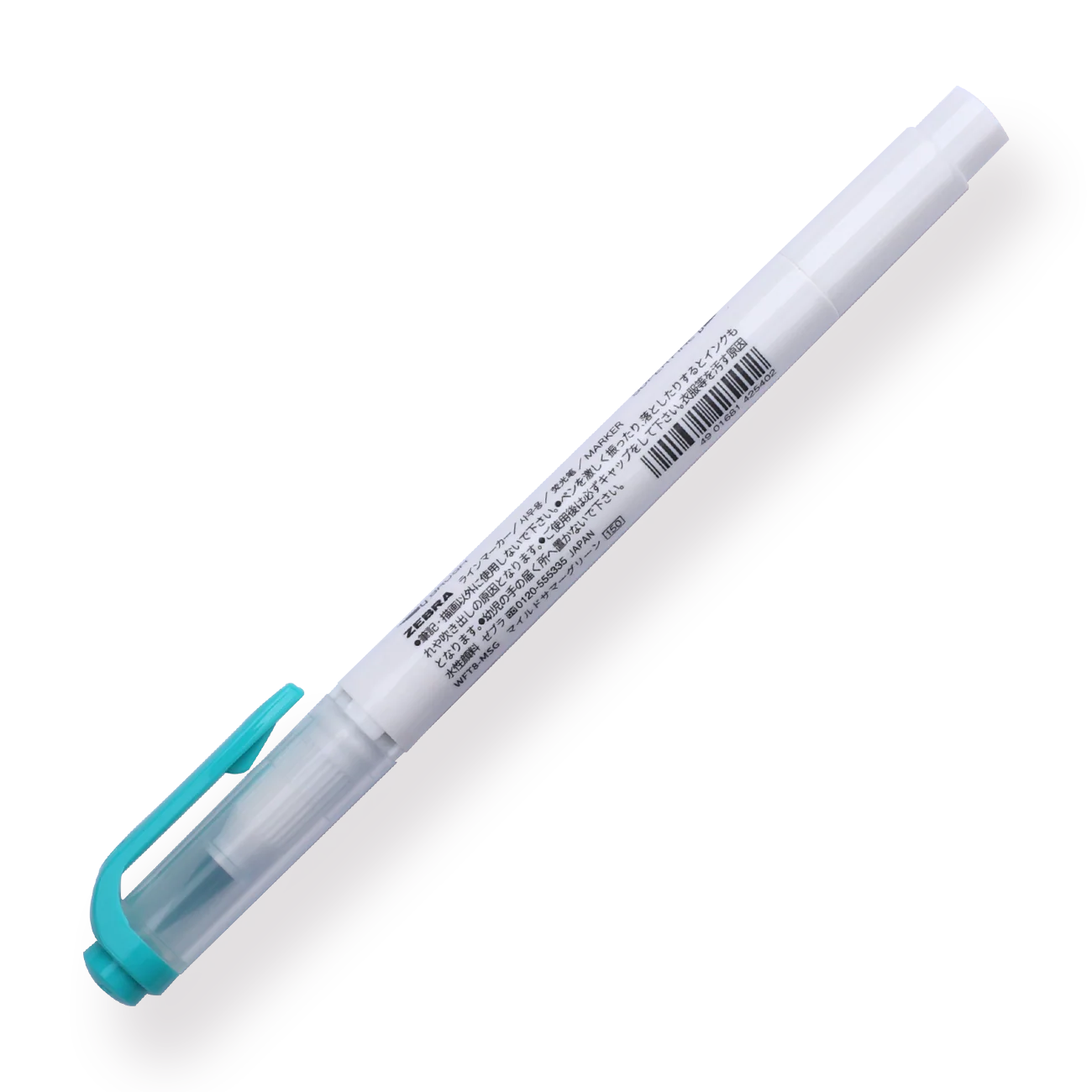 Zebra Mildliner Double Ended Brush Pen - Brush / Fine - Mild Summer Green - Image 2