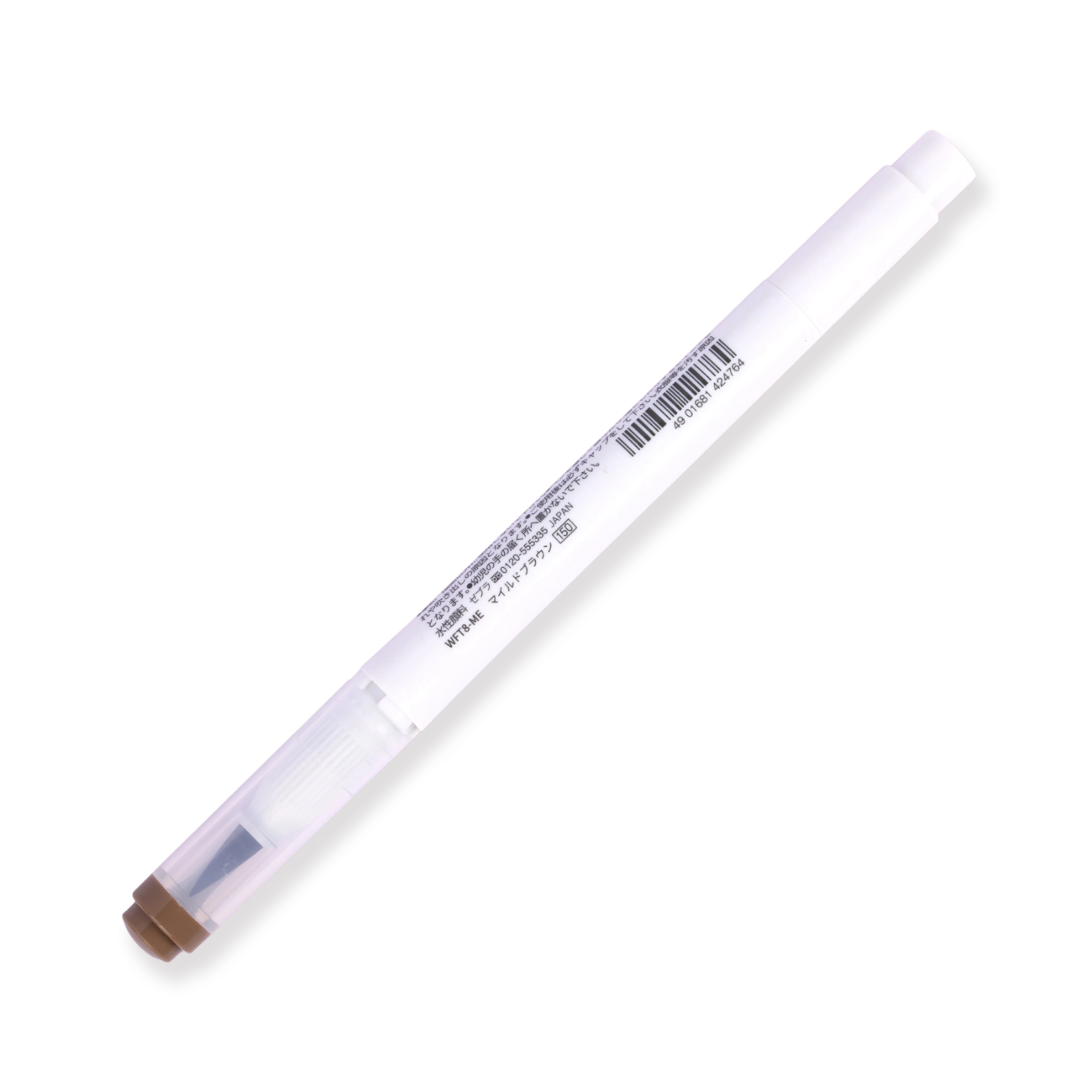 Zebra Mildliner Double Ended Brush Pen - Brush / Fine - Mild Brown - Image 5