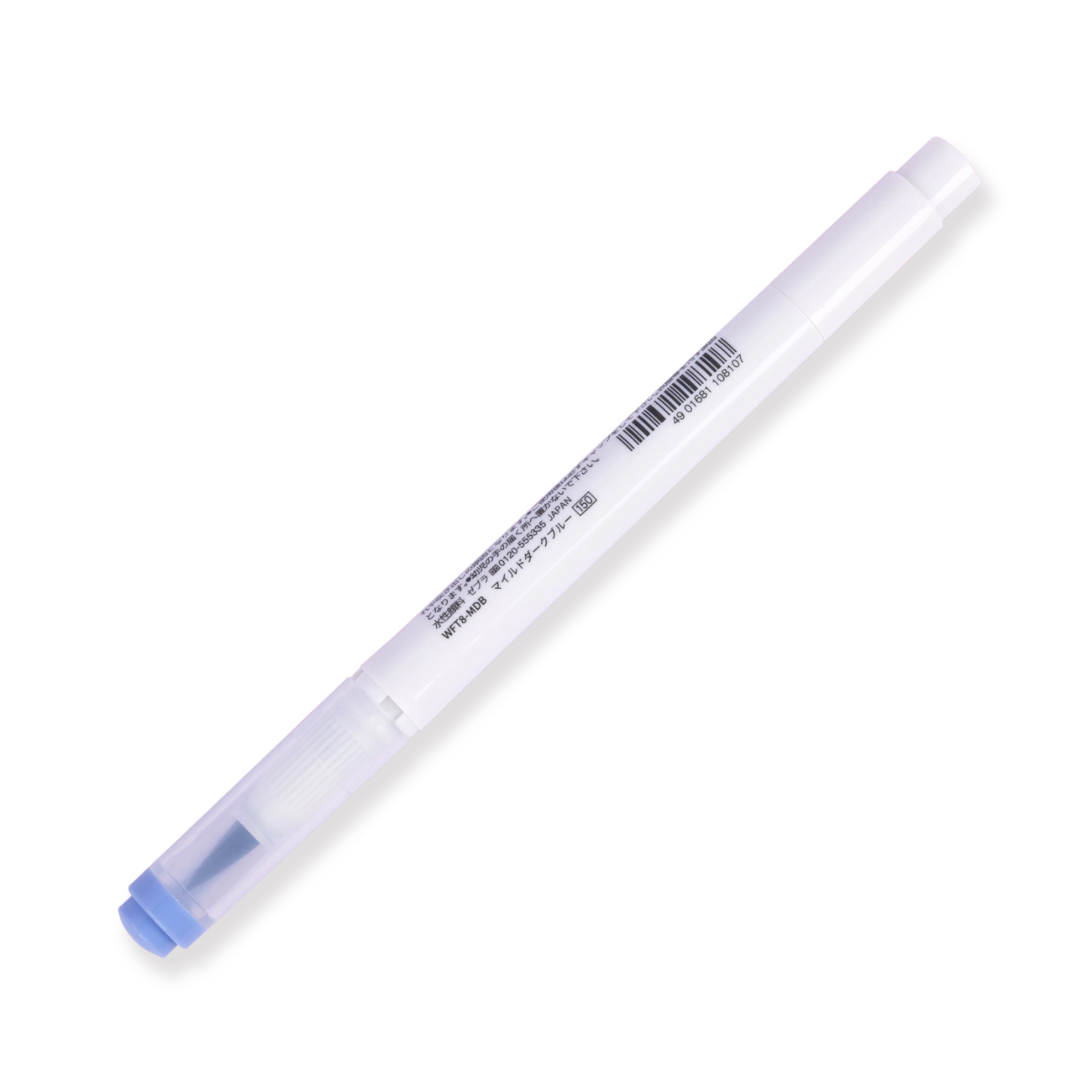 Zebra Mildliner Double Ended Brush Pen - Brush / Fine - Mild Dark Blue - Image 5