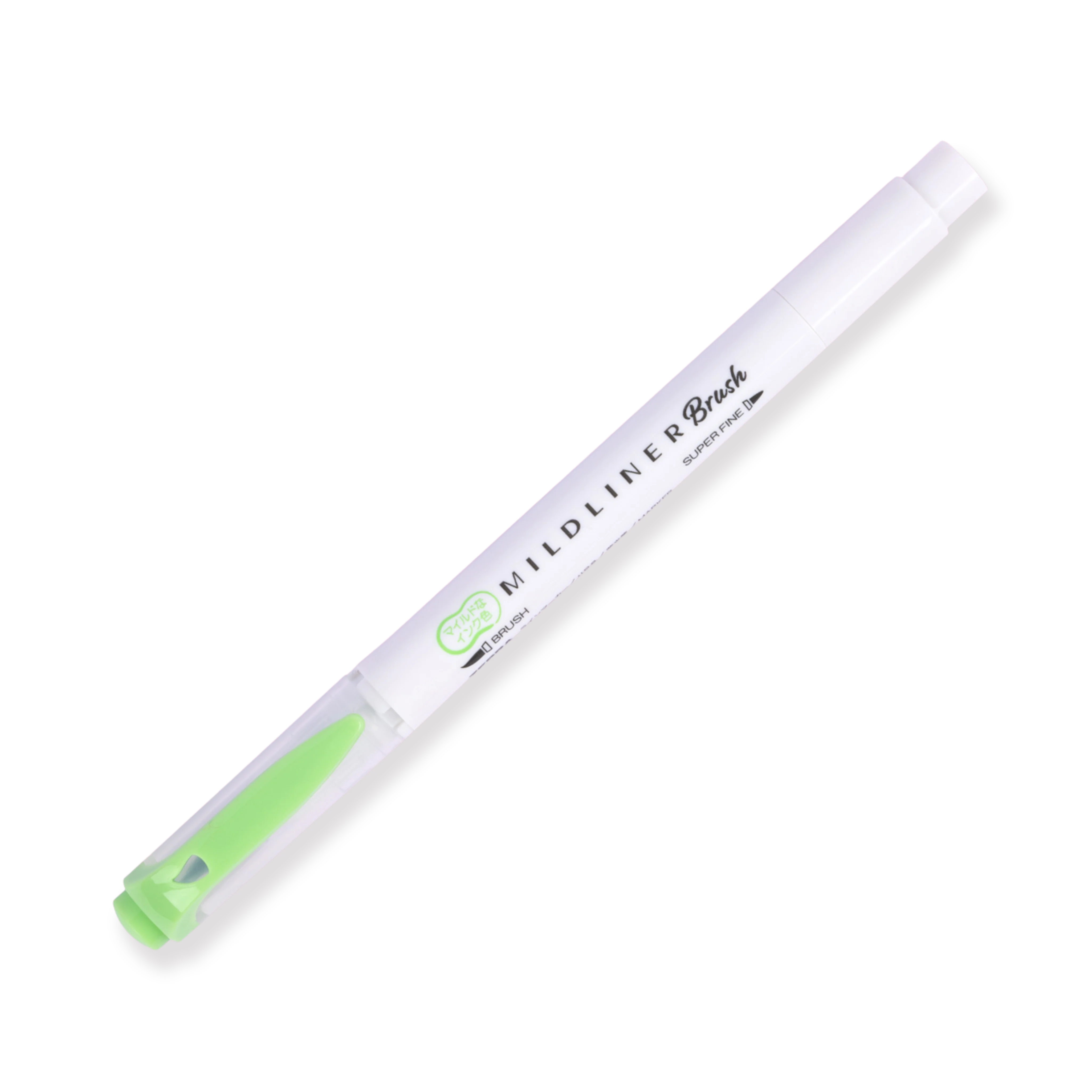 Zebra Mildliner Double Ended Brush Pen - Brush / Fine - Mild Green