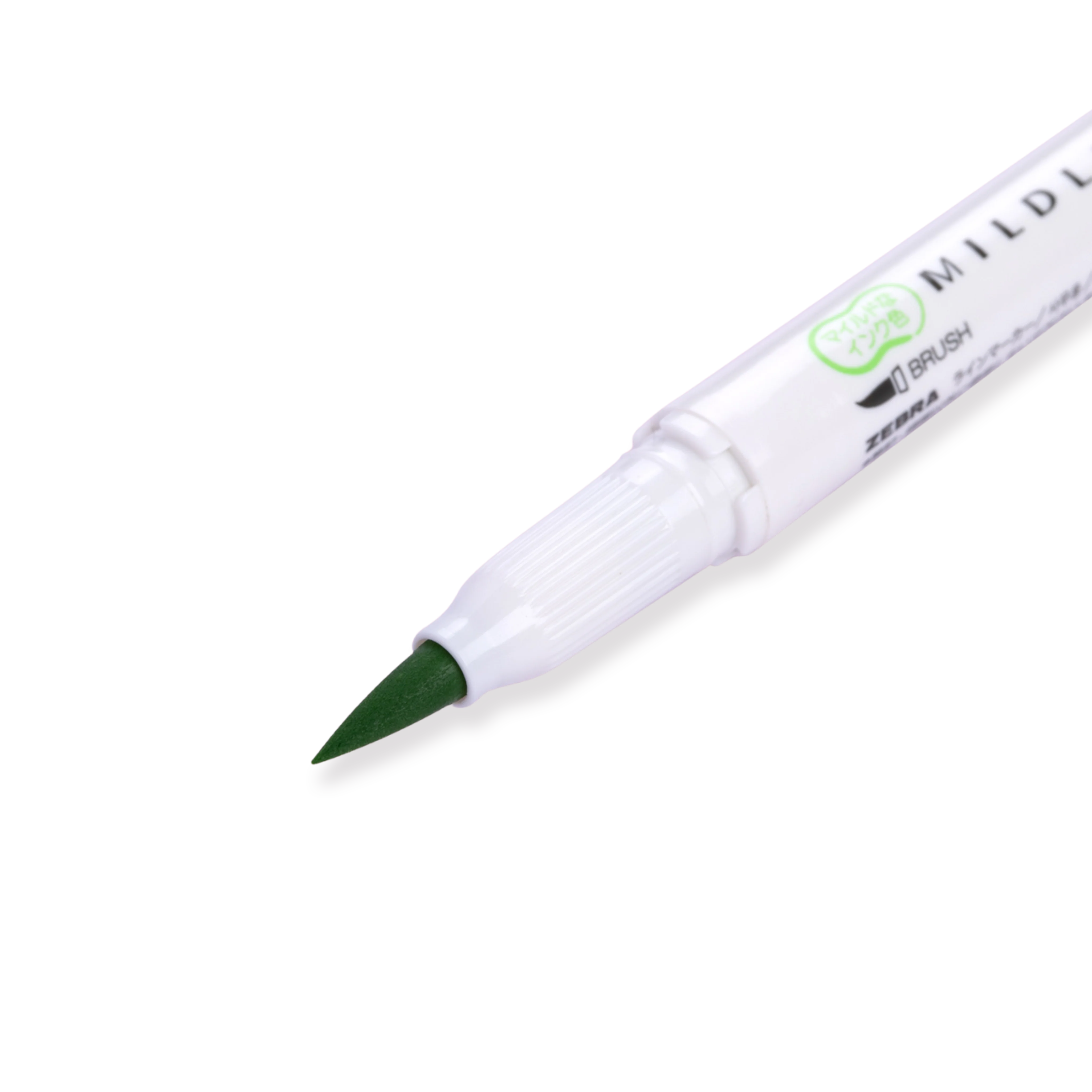 Zebra Mildliner Double Ended Brush Pen - Brush / Fine - Mild Green - Image 2
