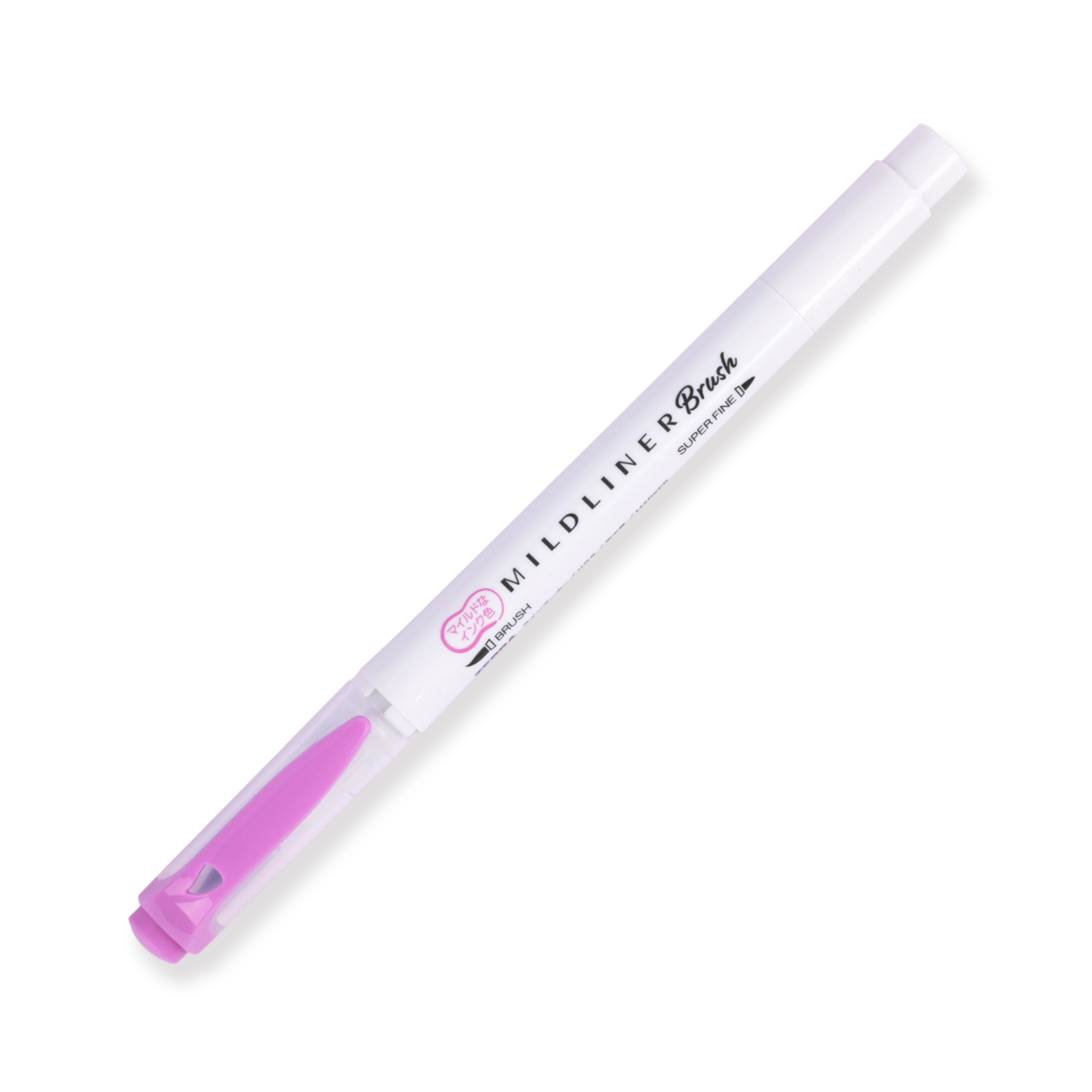 Zebra Mildliner Double Ended Brush Pen - Brush / Fine - Mild Magenta