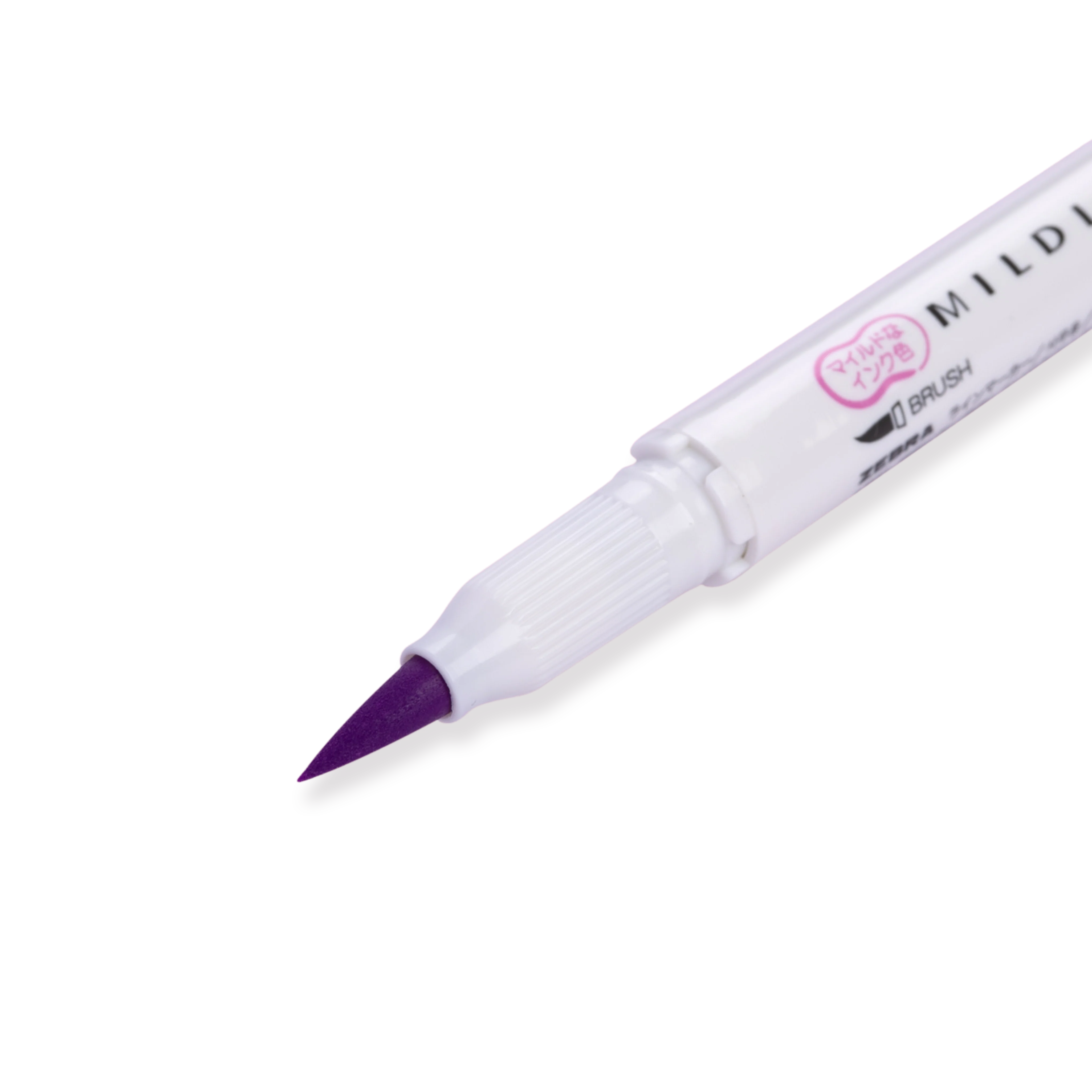 Zebra Mildliner Double Ended Brush Pen - Brush / Fine - Mild Magenta - Image 2