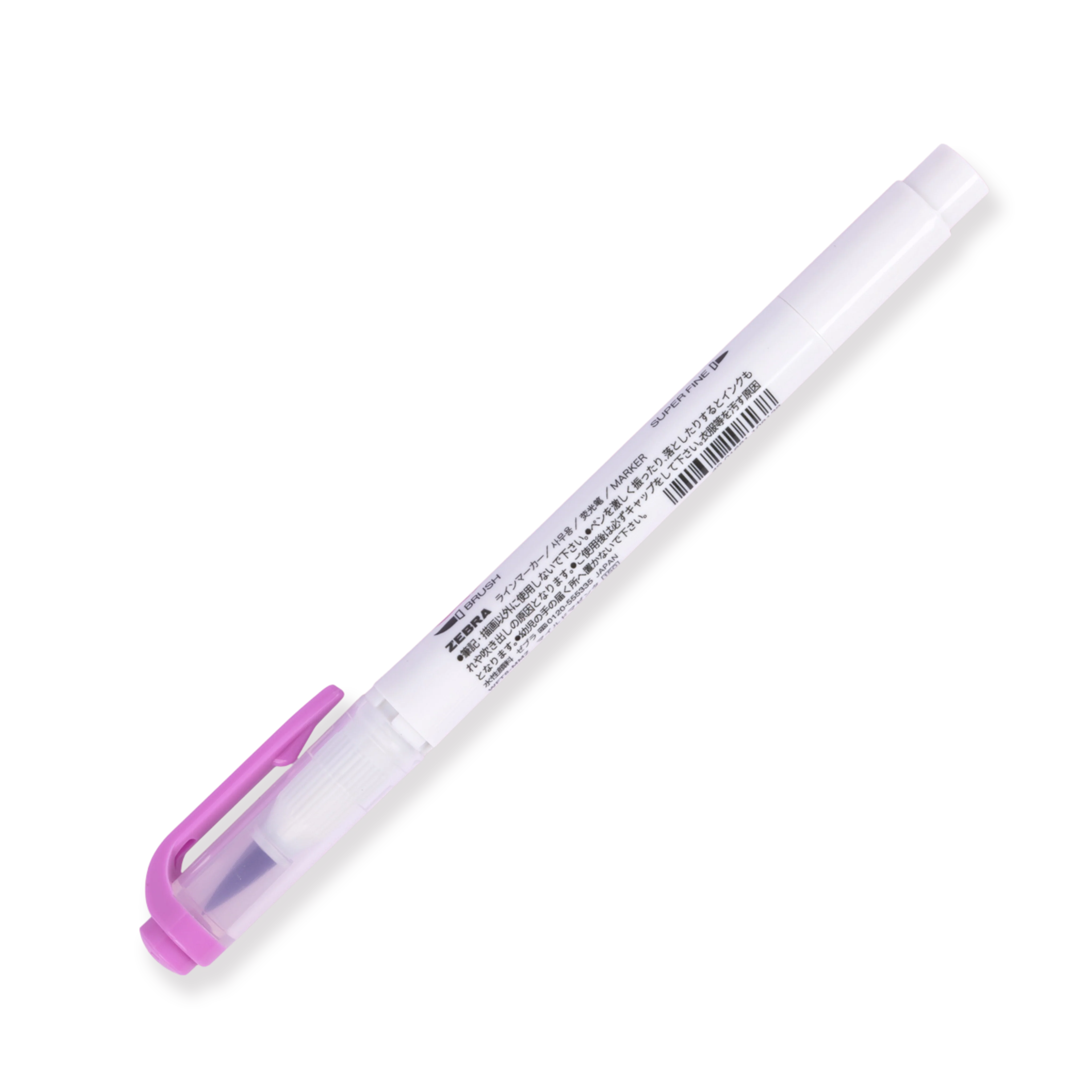 Zebra Mildliner Double Ended Brush Pen - Brush / Fine - Mild Magenta - Image 4