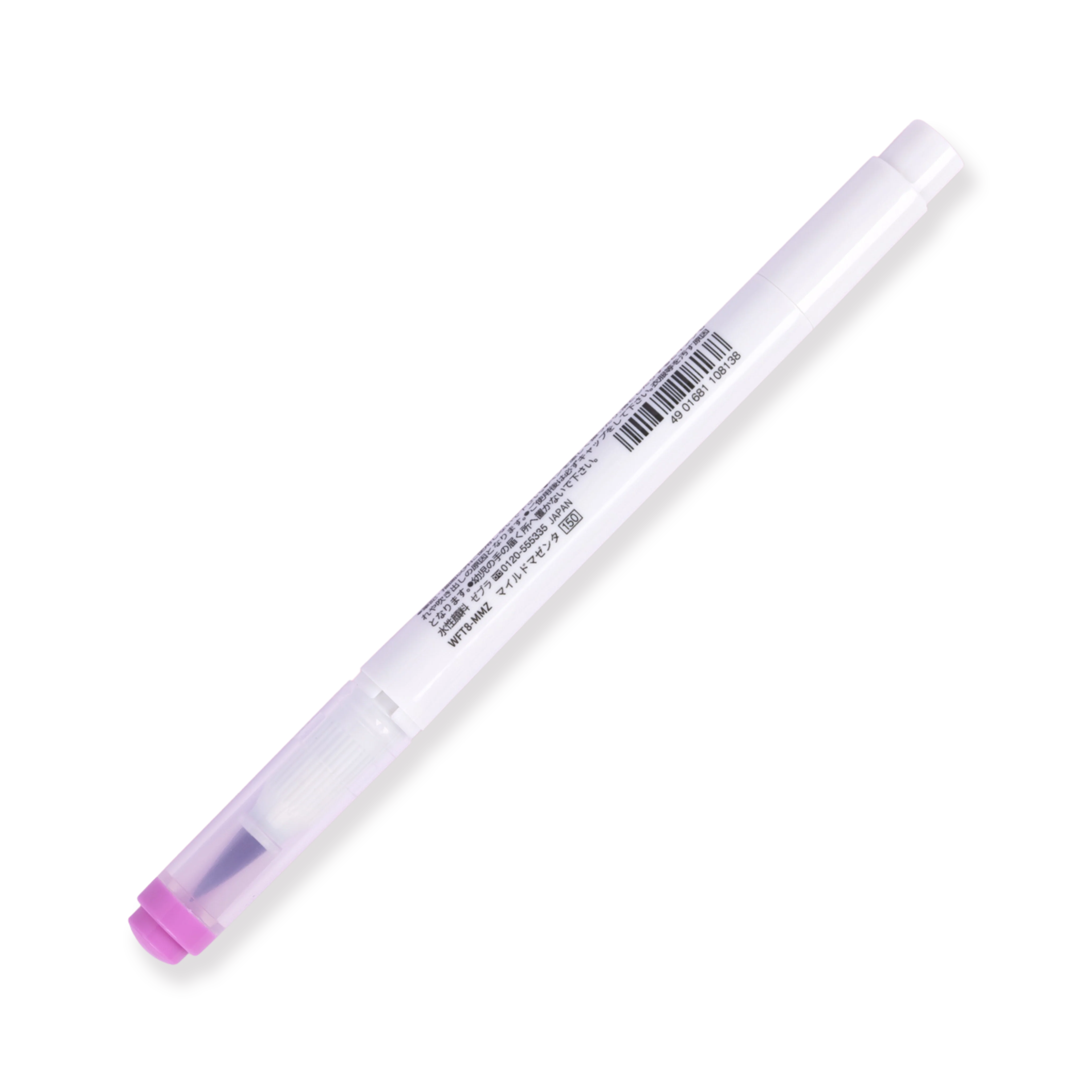 Zebra Mildliner Double Ended Brush Pen - Brush / Fine - Mild Magenta - Image 5