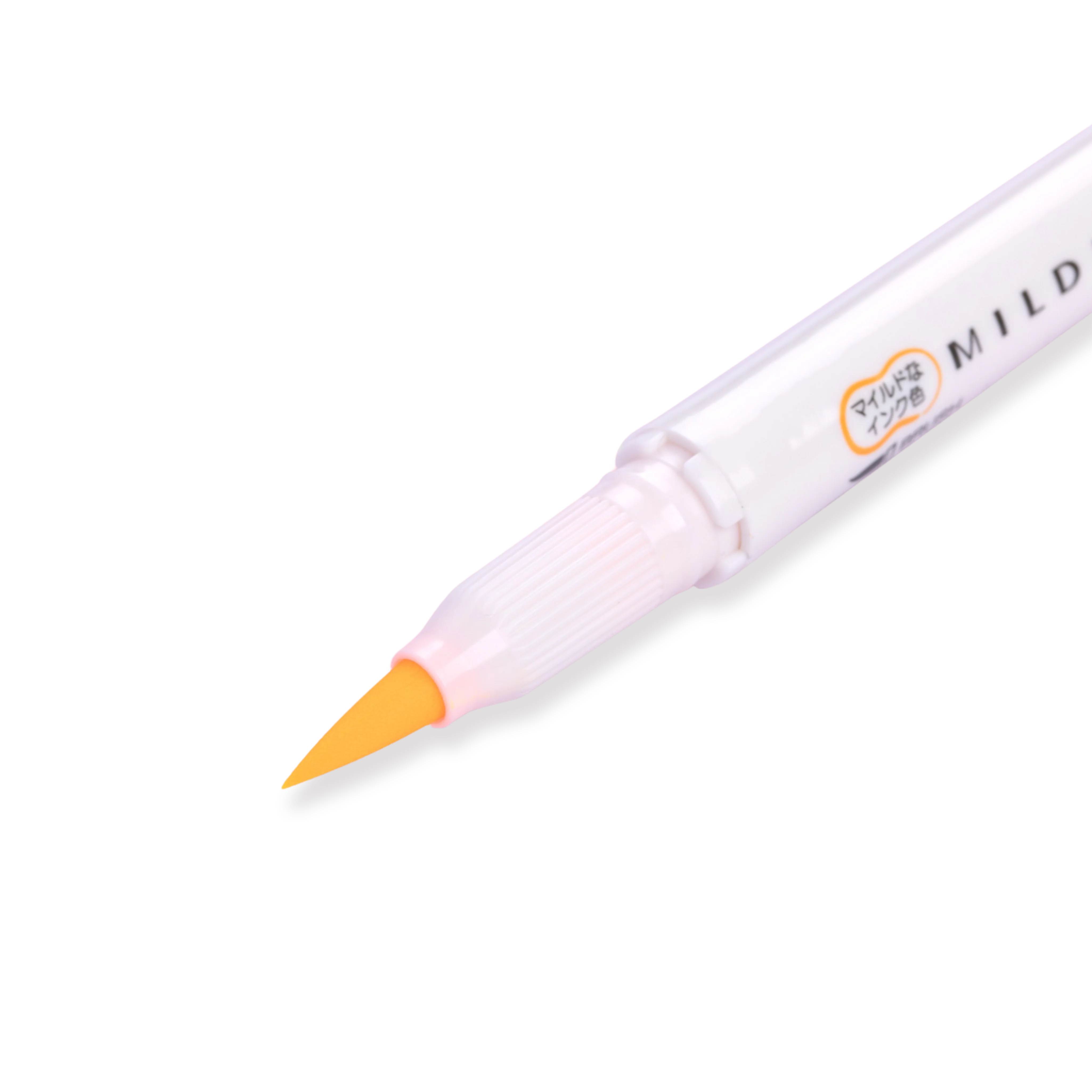 Zebra Mildliner Double Ended Brush Pen - Brush / Fine - Mild Orange - Image 2