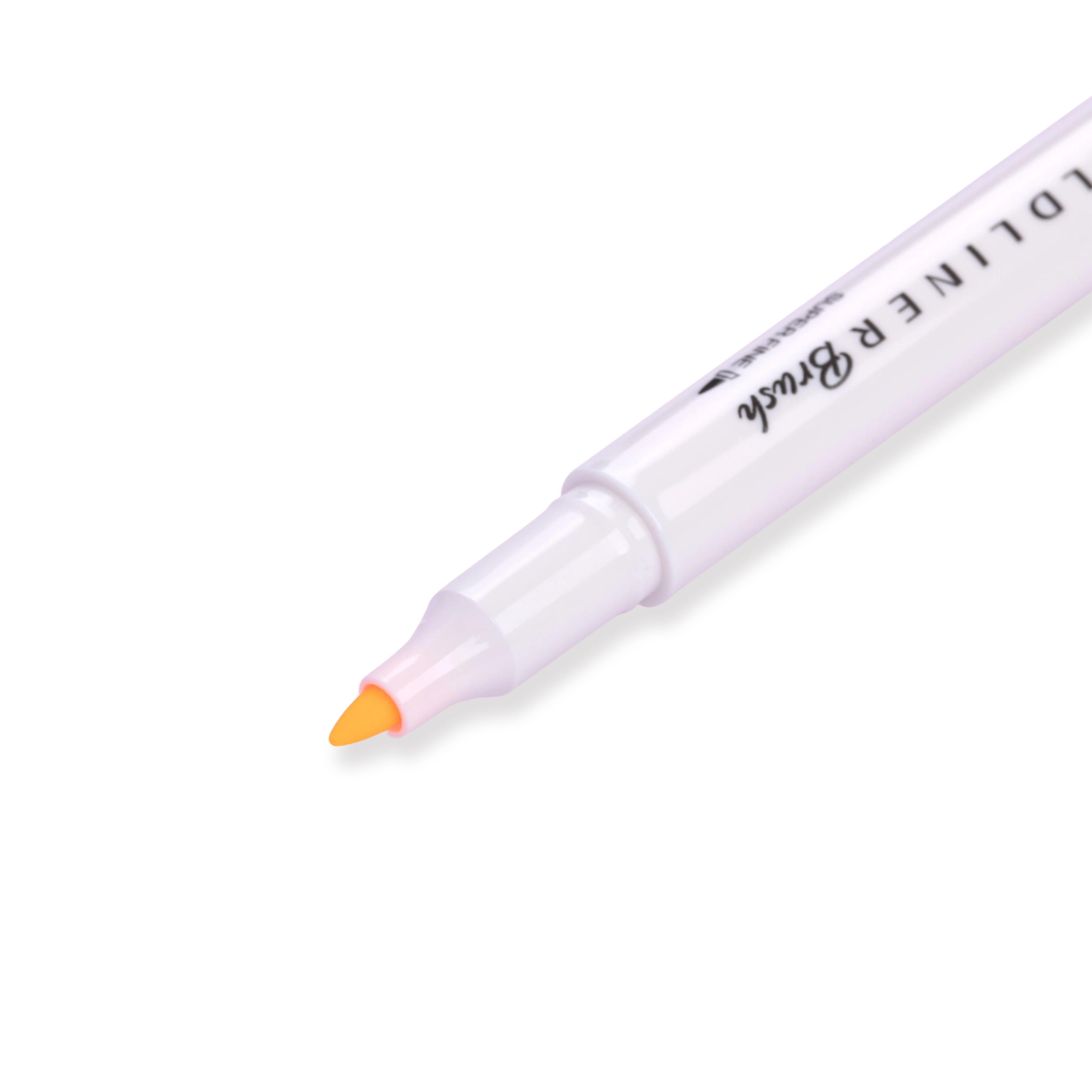 Zebra Mildliner Double Ended Brush Pen - Brush / Fine - Mild Orange - Image 3