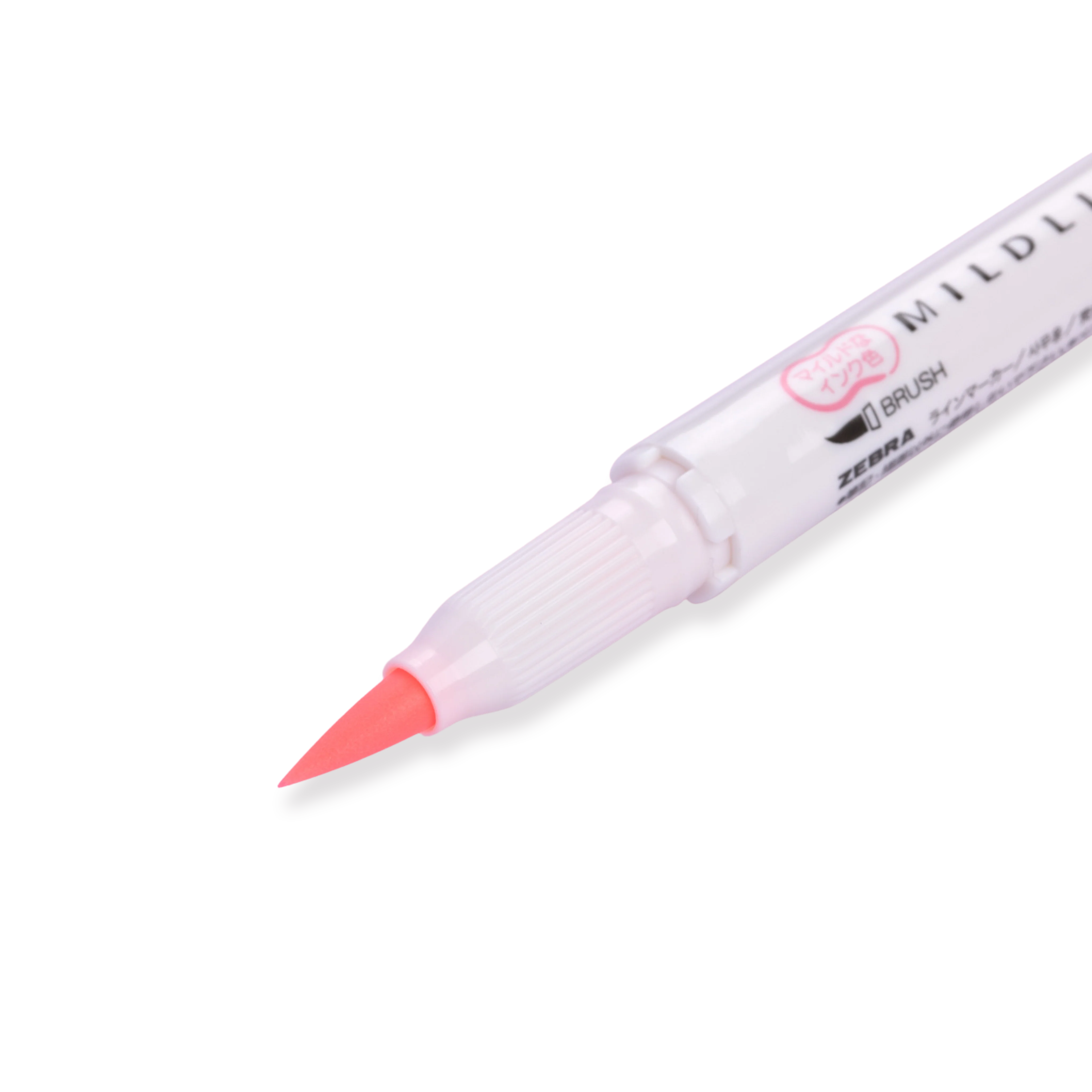 Zebra Mildliner Double Ended Brush Pen - Brush / Fine - Mild Pink - Image 2