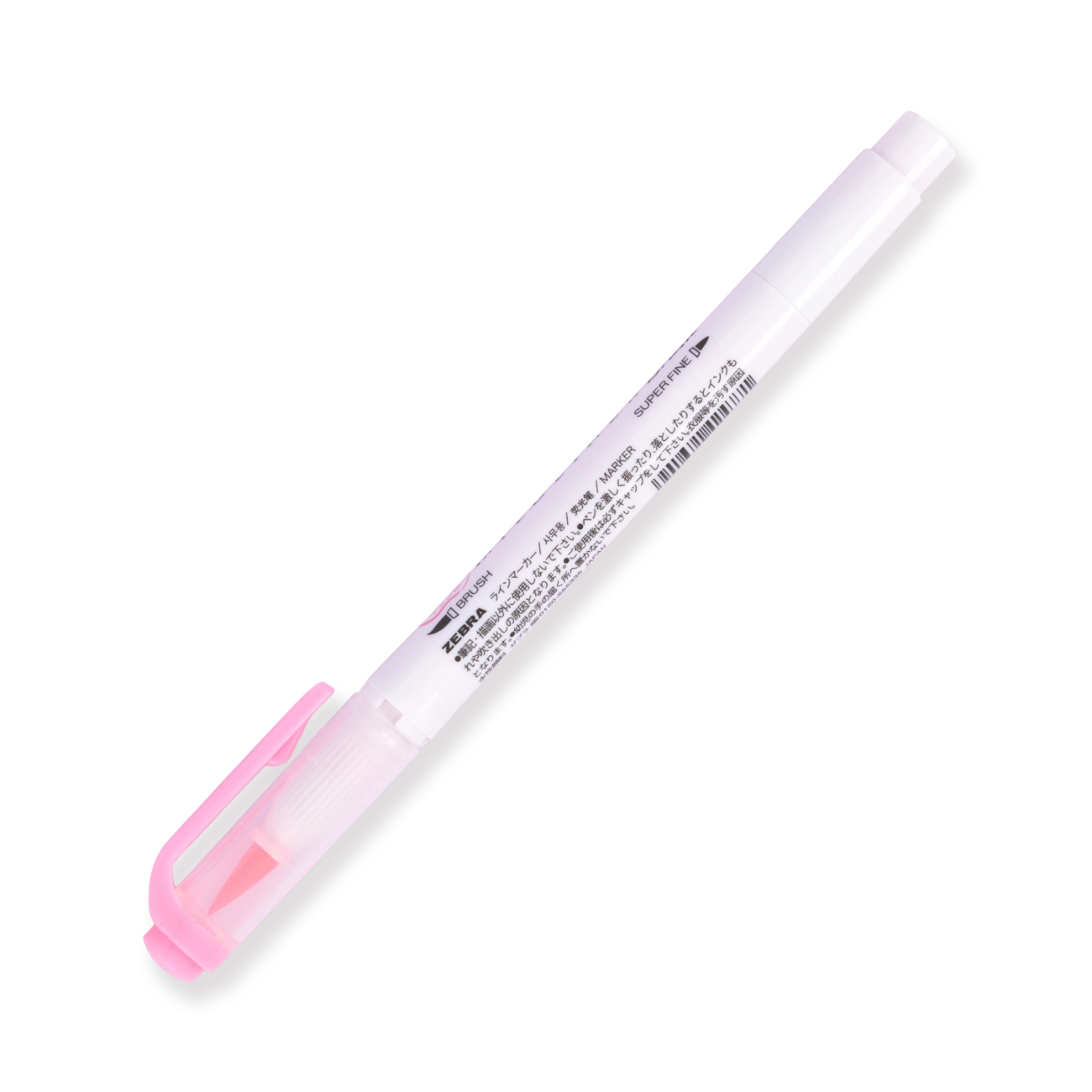 Zebra Mildliner Double Ended Brush Pen - Brush / Fine - Mild Pink - Image 4