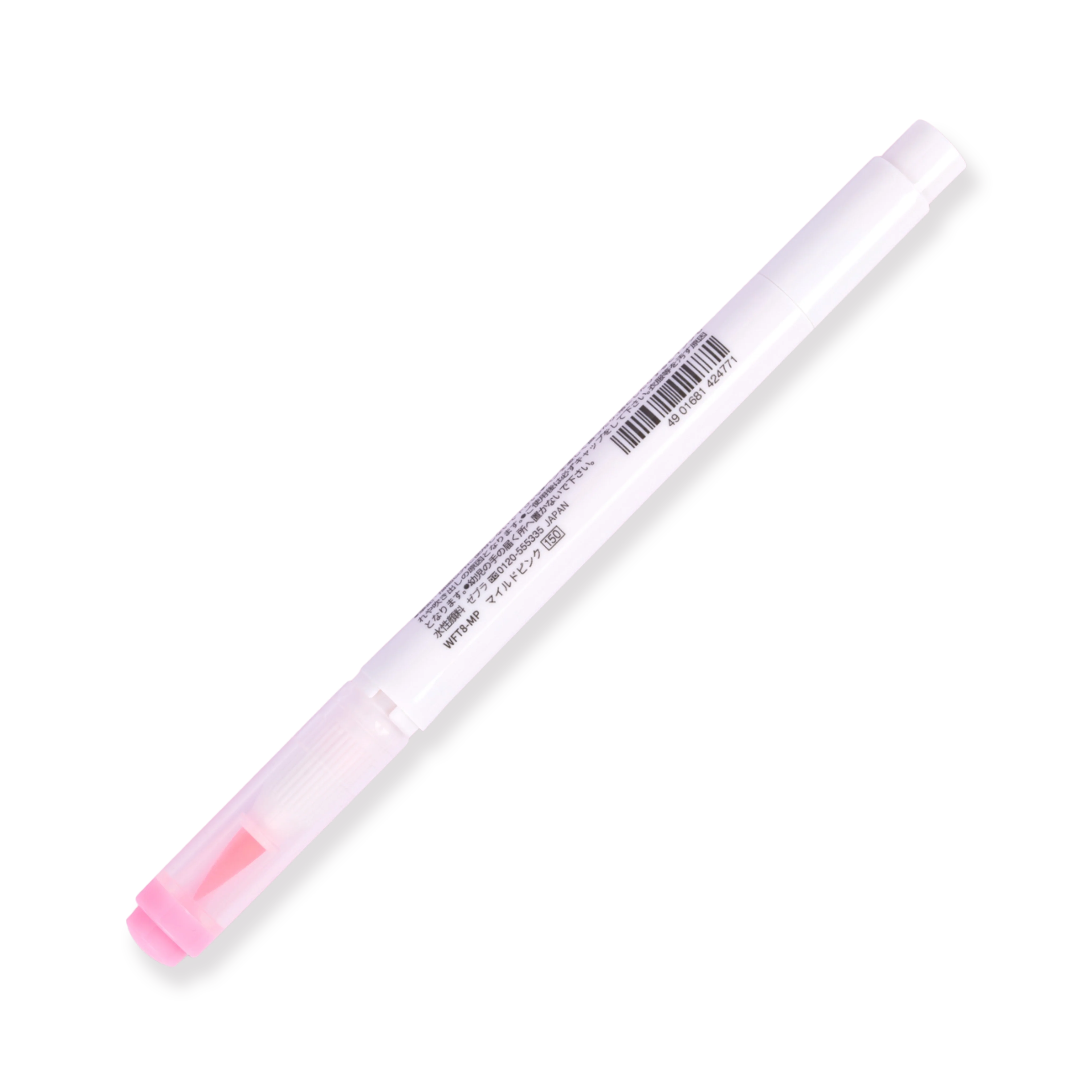 Zebra Mildliner Double Ended Brush Pen - Brush / Fine - Mild Pink - Image 5