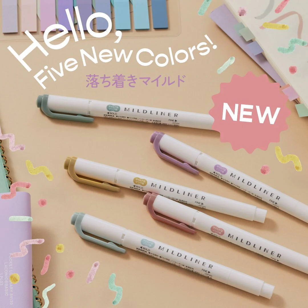 Zebra Mildliner Double-Sided Highlighter - 2025 Calm Mild Colors New Set - Image 2