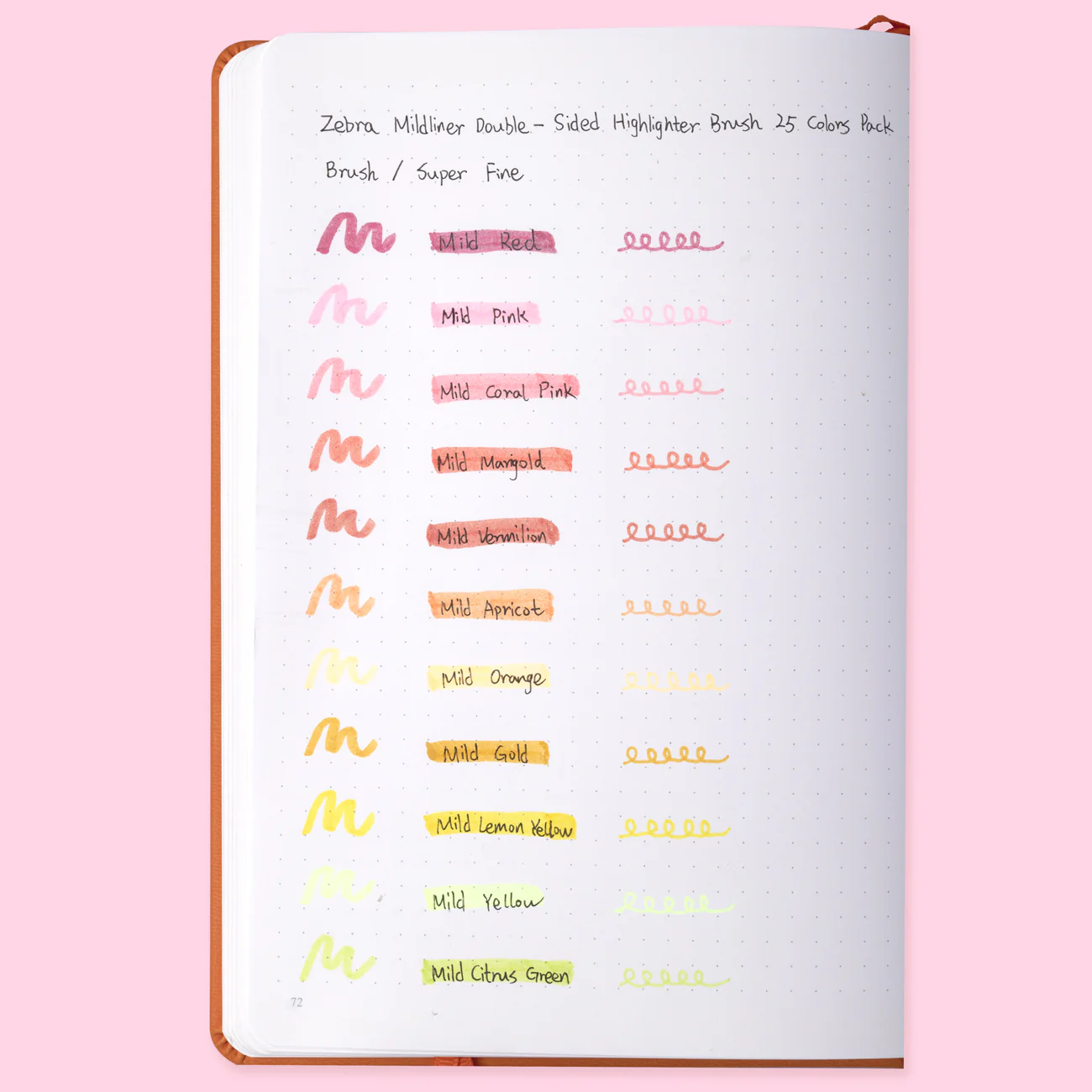 Zebra Mildliner Double-Sided Highlighter Brush Pen - 25 Color Set - Image 2