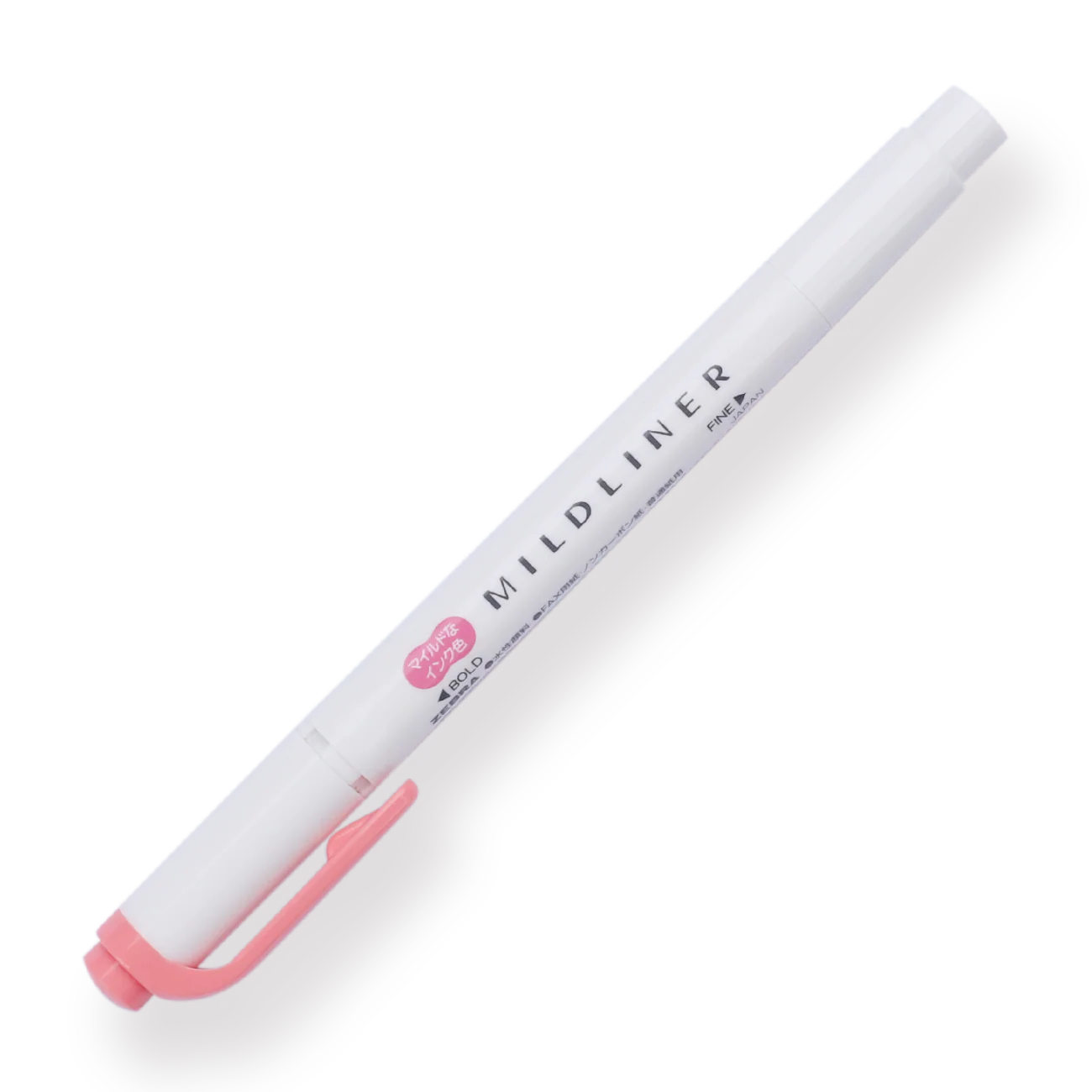Zebra Mildliner Double-Sided Highlighter - Fine / Bold - Coral Pink