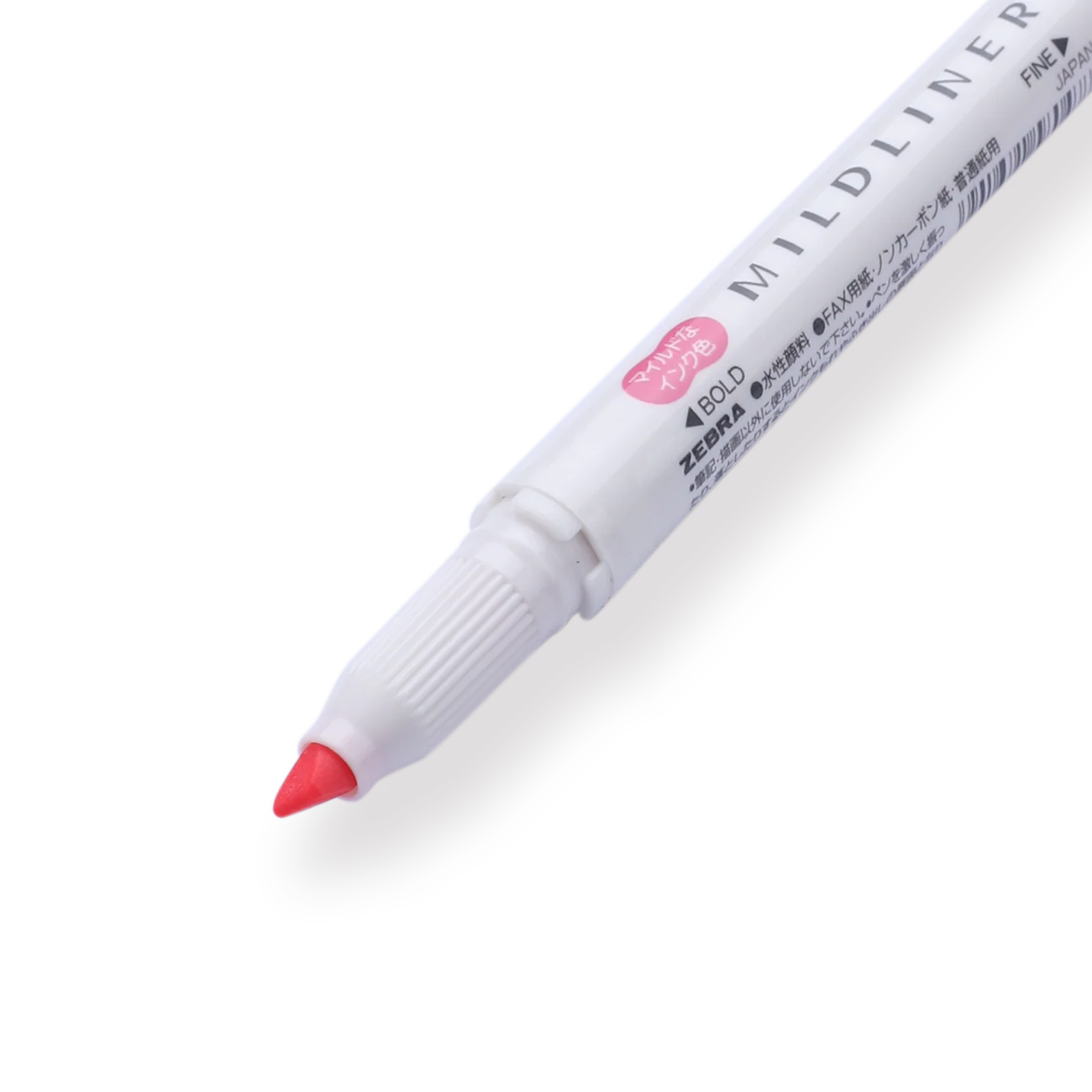 Zebra Mildliner Double-Sided Highlighter - Fine / Bold - Coral Pink - Image 2