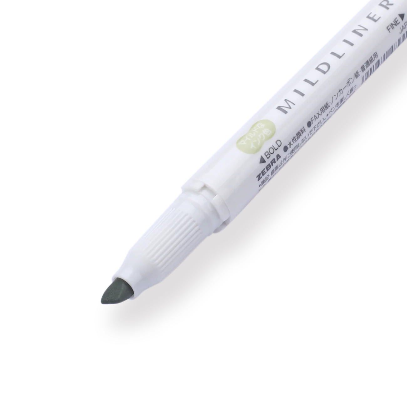 Zebra Mildliner Double-Sided Highlighter - Fine / Bold - Mild Olive - Image 2