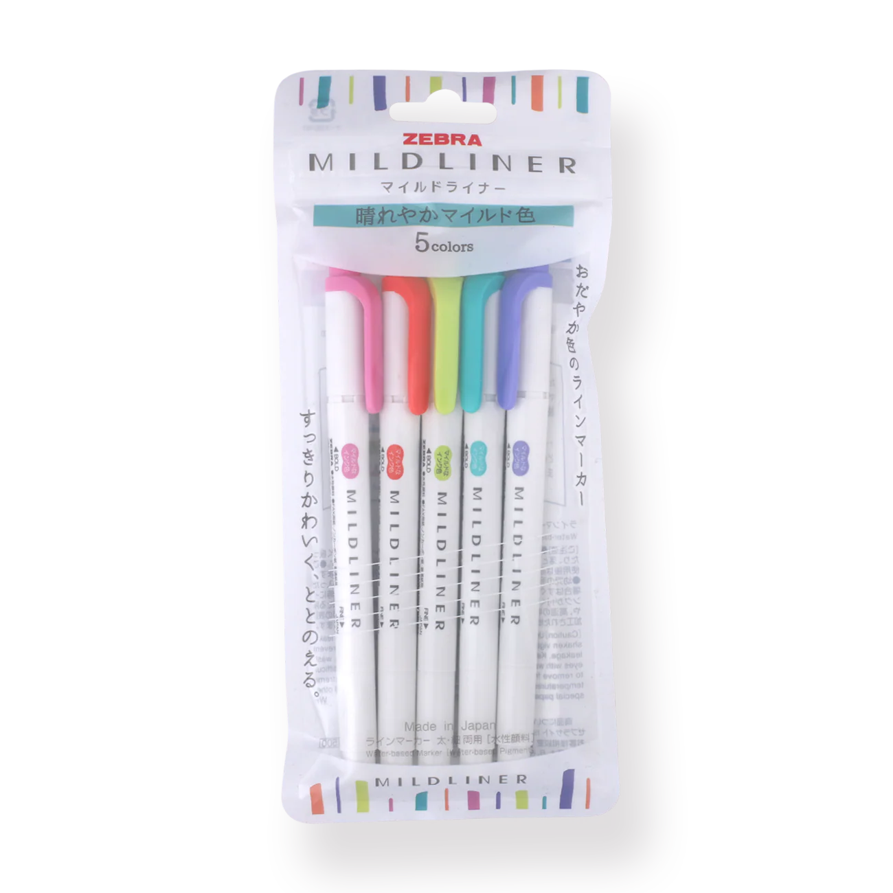 Zebra Mildliner Double-Sided Highlighter Set - Fine / Bold - Bright Color Set