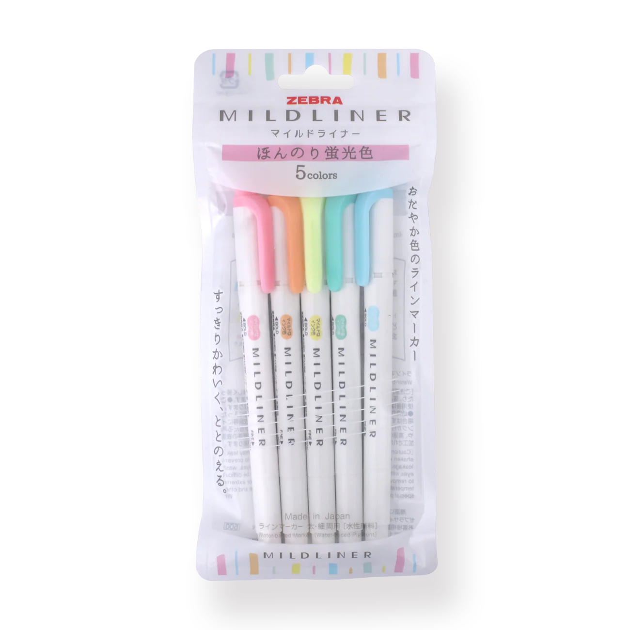 Zebra Mildliner Double-Sided Highlighter Set - Fine / Bold - Fluorescent Set