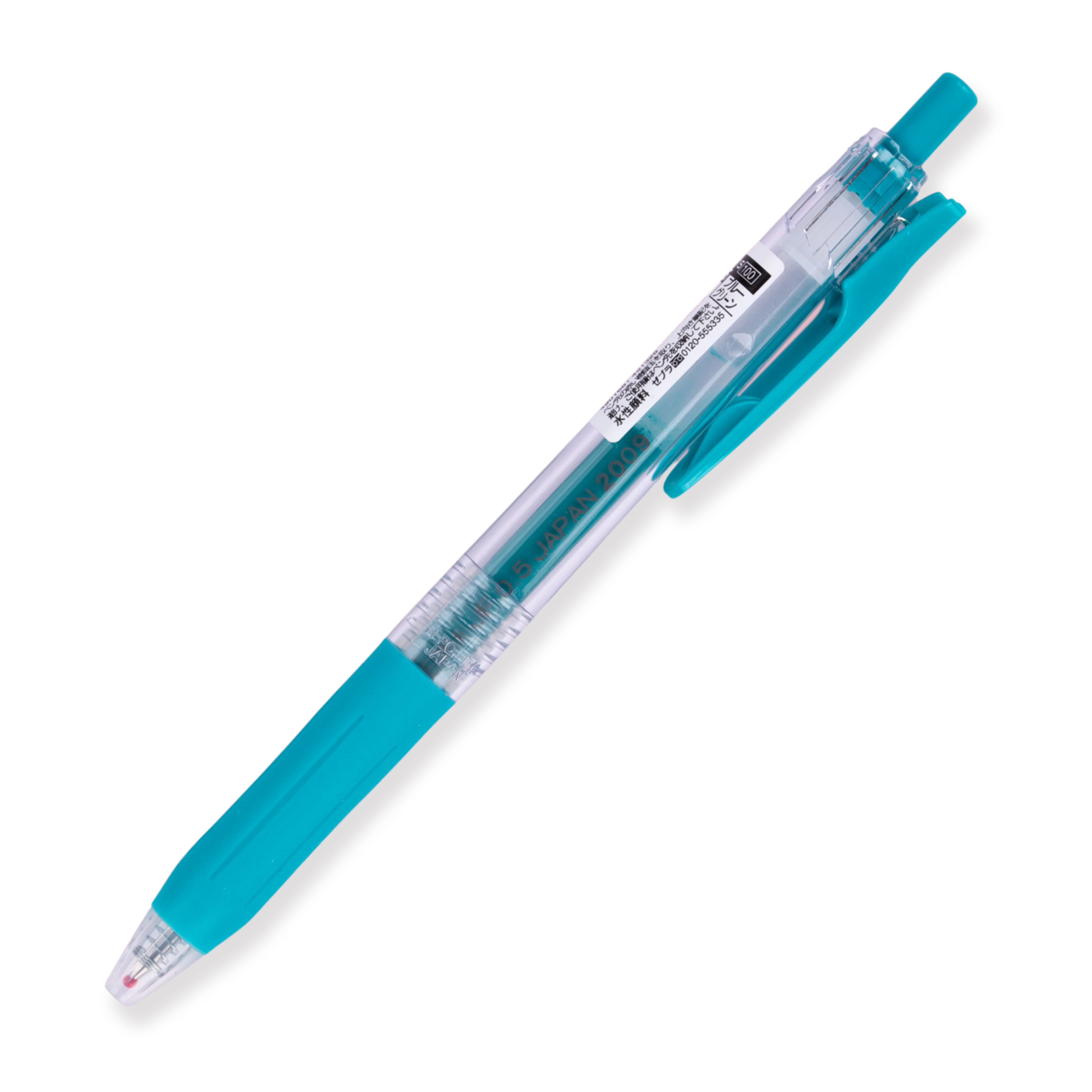 Zebra Sarasa Clip Gel Pen - 0.5 mm - Blue Green - Image 3