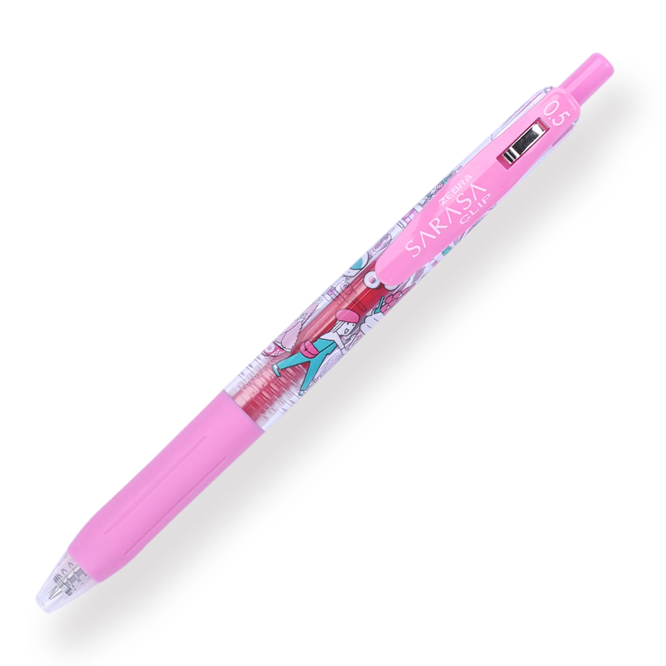 Zebra Sarasa Limited Edition Clip Gel Pen - Petit Trip Series - 0.5 mm - Light Pink