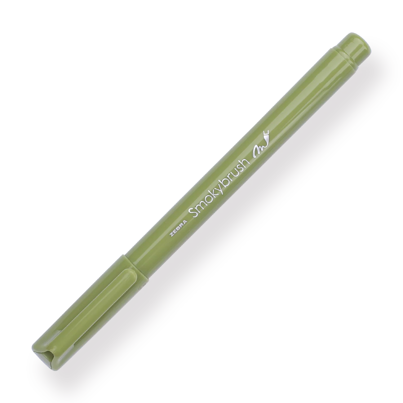 Zebra Smoky Brush Pen - Olive Green